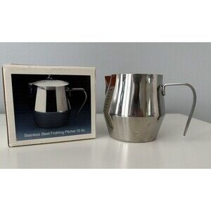Krups 18/8 Stainless Steel Frothing and Steaming Pitcher 10 oz. Espresso Drinks